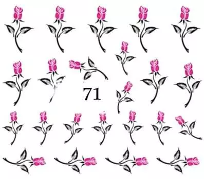 Водные наклейки для ногтей - №71, inna