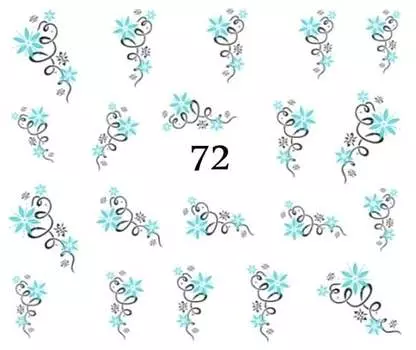 Водные наклейки для ногтей - №72, inna