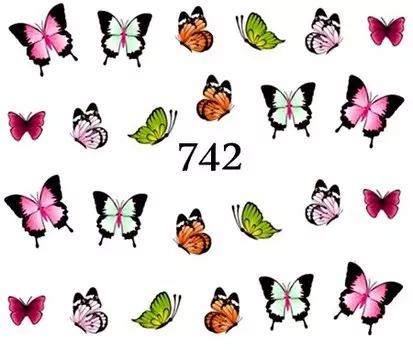 Водные наклейки для ногтей - №742, Raisin