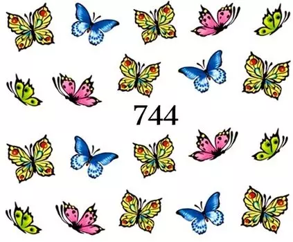 Водные наклейки для ногтей - №744, Raisin