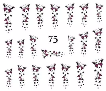 Водные наклейки для ногтей - №75, inna