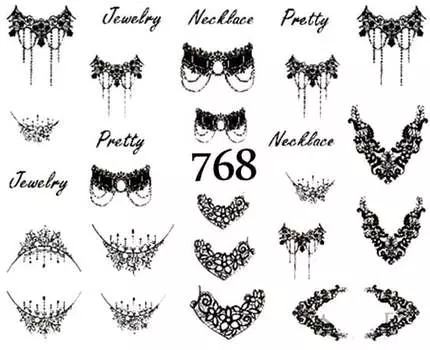 Водные наклейки для ногтей - №768, Raisin