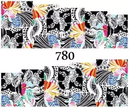 Водные наклейки для ногтей - №780, Raisin