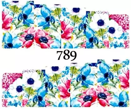 Водные наклейки для ногтей - №789, Raisin