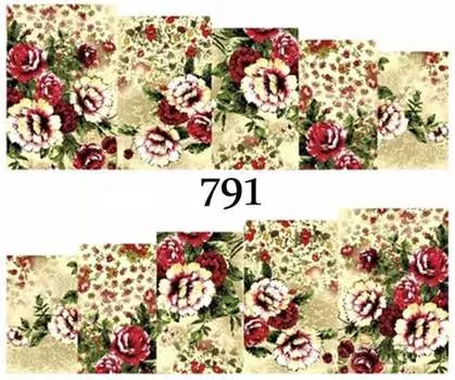 Водные наклейки для ногтей - №791, Raisin