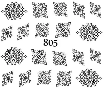 Водные наклейки для ногтей - №805, Raisin