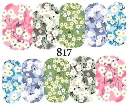 Водные наклейки для ногтей - №817, Raisin