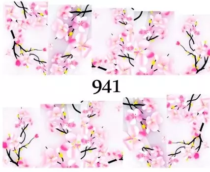 Водные наклейки для ногтей - №941, Raisin