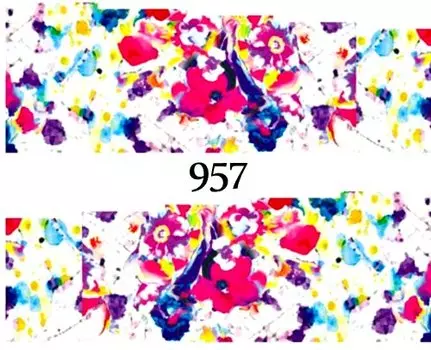 Водные наклейки для ногтей - №957, Raisin