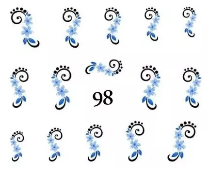 Водные наклейки для ногтей - №98, inna