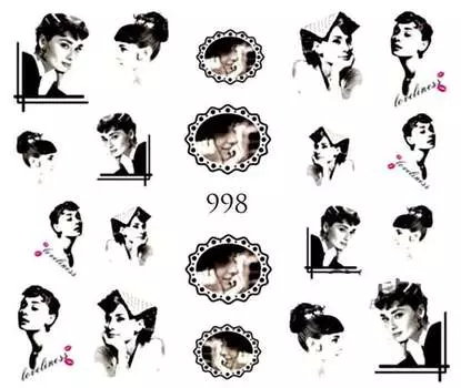 Водные наклейки для ногтей - №998, Raisin