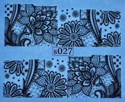 Водные наклейки для ногтей - № S027, Raisin