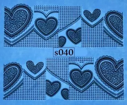 Водные наклейки для ногтей - № S040, Raisin