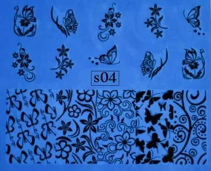 Водные наклейки для ногтей - № S04, Raisin