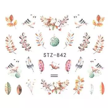Водные наклейки для ногтей, STZ 842 MollyLac, Molly Lac