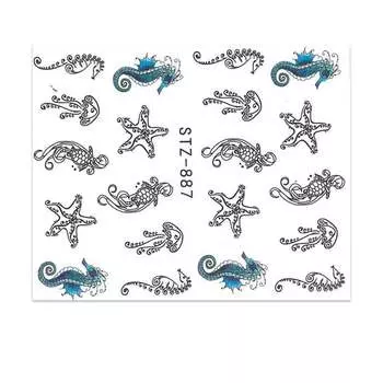 Водные наклейки для ногтей, Stz 887 MollyLac, Molly Lac