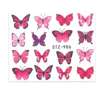 Водные наклейки для ногтей, Stz 986 MollyLac, Molly Lac