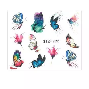 Водные наклейки для ногтей, STZ 995 MollyLac, Molly Lac
