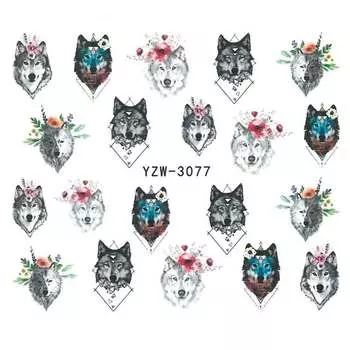 Водные наклейки для ногтей, Yzw-3077 MollyLac, Molly Lac