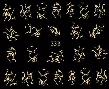 Водные наклейки металлизированные для ногтей - № 33Б, Raisin