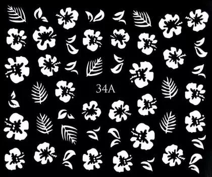 Водные наклейки металлизированные для ногтей - № 34А, Raisin