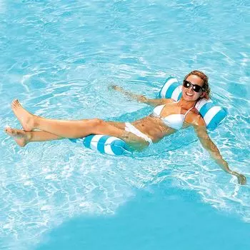 Водный гамак Aqua Leisure Monterey, надувной шезлонг для бассейна 4 в 1, синий Aqua Leisure