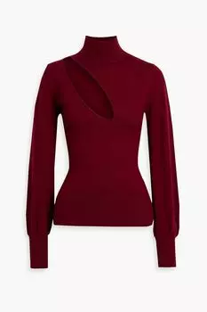 Водолазка Aliyah из смесовой шерсти и хлопка с вырезом NICHOLAS, бордовый