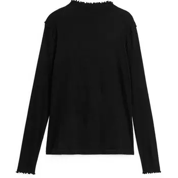 Водолазка Arket Ribbed Jersey, черный