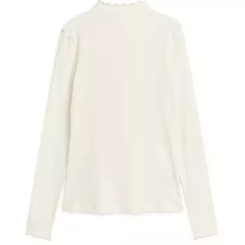 Водолазка Arket Ribbed Jersey, кремовый