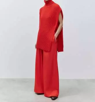 Водолазка без рукавов в цвете Rosso Alysi, красный