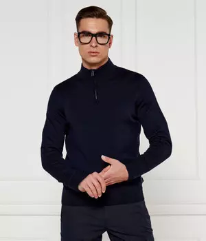Водолазка Boss Ebenji Regular Fit с молнией, синий