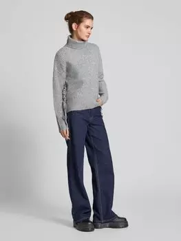 Водолазка Comfort Fit с боковой шнуровкой, модель 'RADNA' Pieces, графит