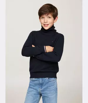 Водолазка детская Tommy Hilfiger с высоким воротником, синий