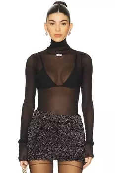 Водолазка из целлулоидного трикотажа Gcds, черный