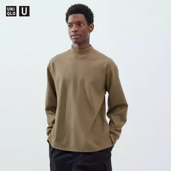 Водолазка из матового джерси Uniqlo, коричневый