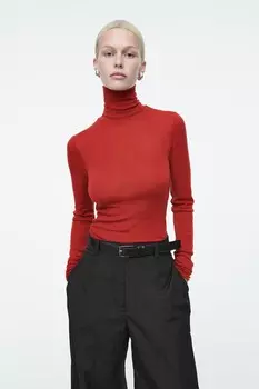 Водолазка из мериносовой шерсти Cos, красный