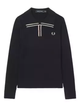 Водолазка из ребристой вязки Fred Perry, синий