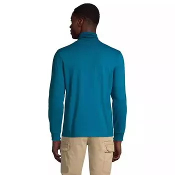 Водолазка классическая кроя Big & Tall Super-T Lands' End, черный
