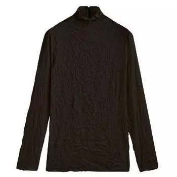 Водолазка Massimo Dutti Creasedeffect, черный