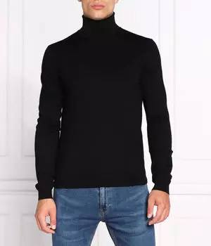 Водолазка мужская Hugo шерстяная, черный