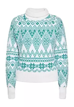 Водолазка MYMO Sweater, цвет jade/white