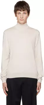 Водолазка Off-White из шерсти мериноса LEMAIRE