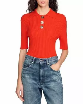 Водолазка Polo Neck Sandro, красный