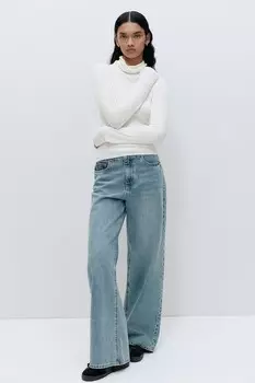 Водолазка рубашка H&M, бежевый