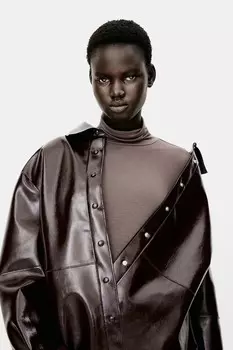 Водолазка-Рубашка H&M, коричневый