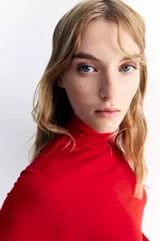 Водолазка рубашка H&M, красный