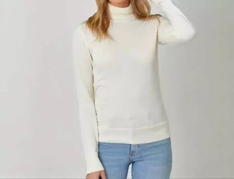 Водолазка с длинными рукавами цвета слоновой кости mystree