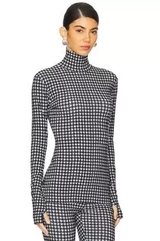 Водолазка с длинными рукавами облегающего кроя Norma Kamali, синий