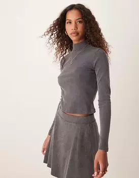 Водолазка с длинными рукавами от River Island темно-серого цвета