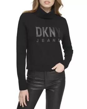 Водолазка с логотипом DKNY, черный